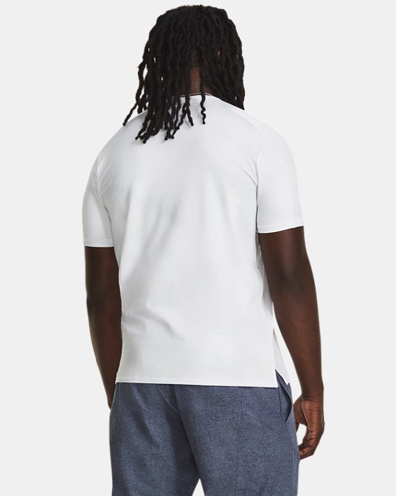 Men's UA Meridian Printed Short Sleeve in White image number 1